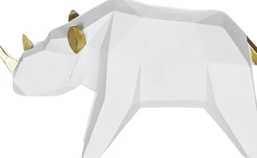 Dekoracje - Ozdoby*CN-158 Figurka mały nosorożec Geo 81 (biały)