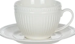 Szkło Stołowe*CN-196 Filiżanka ze spodkiem Claressa 250 ml (biały)