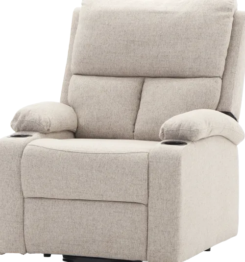 Fotele Wypoczynkowe*CN-187 Fotel elektryczny relax z funkcją ułatwiania wstawania Calio 27 (latte)