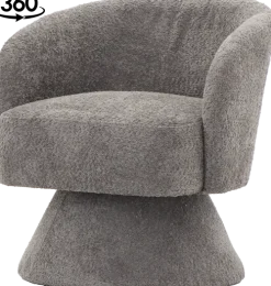 Fotele Wypoczynkowe*CN-259 Fotel obrotowy Lizbona 29 (boucle grafit)