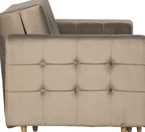 Fotele|Fotele*Bodzio Fotel 2-osobowy rozkładany Paris (plusz brąz)