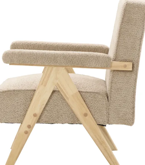Fotele Wypoczynkowe*CN-220 Fotel Vintage 25 (boucle cappuccino)