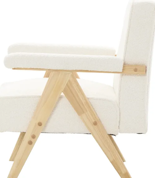 Fotele Wypoczynkowe*CN-220 Fotel Vintage 25 (boucle kremowy)