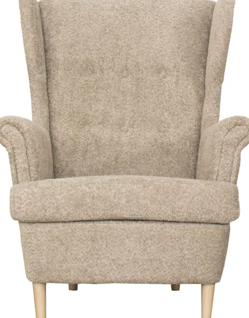 Fotele Uszaki|Fotele*Bodzio Fotel Werina (boucle cappuccino)