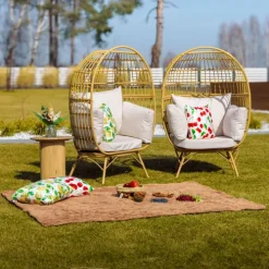 Fotele Ogrodowe|Fotele*CN-16 Fotel z eko rattan z poduszką