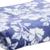 Koce*CN-238 Koc flanelowy Blue Flowers 36 (granatowy/biały)