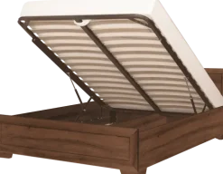 Łóżka|Łóżka Dwuosobowe*Bodzio Łóżko 2-osobowe 160 Majorka (orzech Foresta) ze stelażem i pojemnikiem