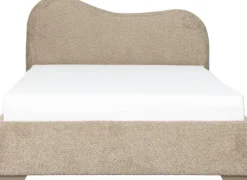 Łóżka|Łóżka*Bodzio Łóżko tapicerowane 140 Cloudi (boucle cappuccino) ze stelażem i pojemnikiem