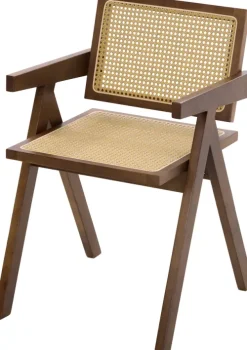 Krzesła Do Jadalni*CN-232 Krzesło drewniane Nerivo 41 (rattan/orzech)