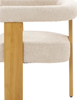 Krzesła Do Jadalni*CN-280 Krzesło drewniane Velu 43 (boucle beż/jasne drewno)