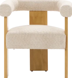 Krzesła Do Jadalni*CN-280 Krzesło drewniane Velu 43 (boucle beż/jasne drewno)