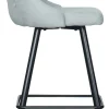 Krzesła Tapicerowane|Krzesła Barowe (Hokery)*CN-149 Krzesło-hoker Laurencja 6 (szary/nogi:czarno-srebrne)