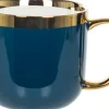 Kubki, Filiżanki I Miski*CN-176 Kubek ceramiczny Cindy 83 (granatowy ze złotym paskiem)