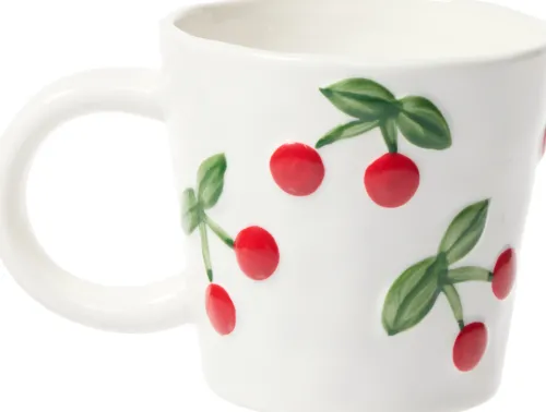 Kubki, Filiżanki I Miski*CN-200 Kubek Cherry 163 (biały w wiśnie)