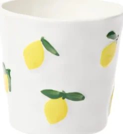Kubki, Filiżanki I Miski|Szkło Stołowe*CN-200 Kubek Lemoni 164 (biały w cytryny)