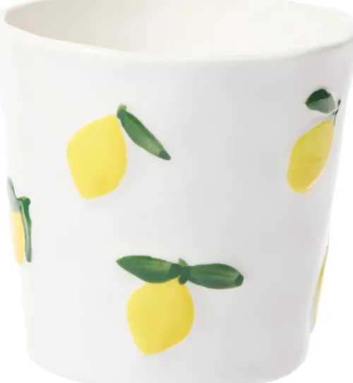 Kubki, Filiżanki I Miski|Szkło Stołowe*CN-200 Kubek Lemoni 164 (biały w cytryny)