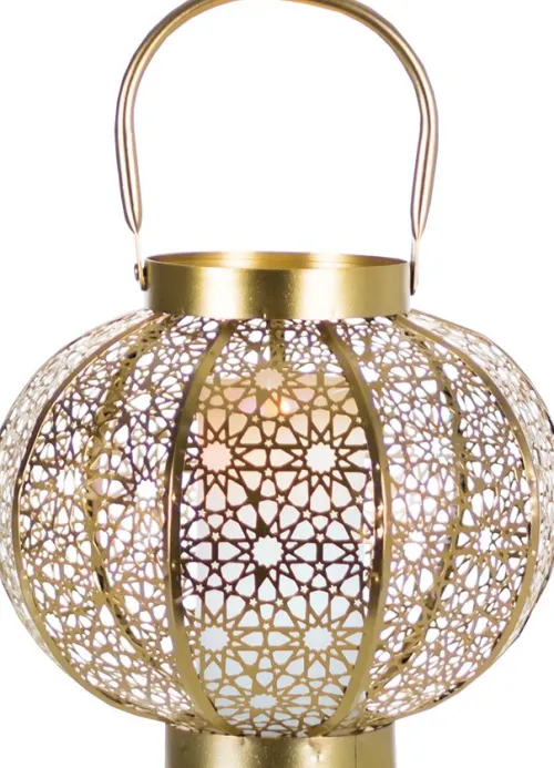 Lampki Nocne, Lampiony I Świece|Latarenki Do Salonu*CN-6 Lampion Latina (złoty)