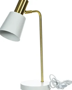 Lampki Nocne, Lampiony I Świece*CN-101 Lampka na biurko Boston 6 (biało/złota)