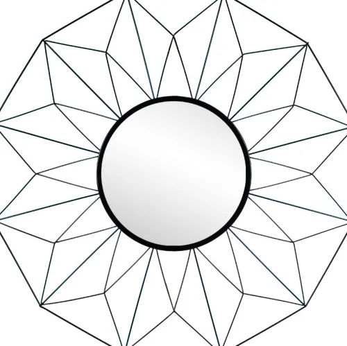 Lustra|Lustra Okrągłe*CN-17 Lustro metalowe (czarny)