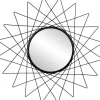 Lustra|Lustra Okrągłe*CN-90 Lustro metalowe Geo 1 (czarny)