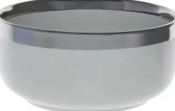 Kubki, Filiżanki I Miski*CN-176 Miseczka ceramiczna Cindy 83 szara ze srebrnym paskiem