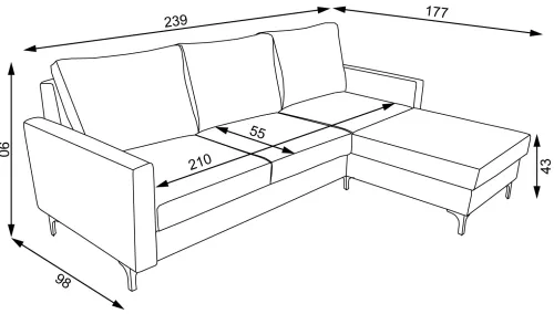 Narożniki Z Funkcją Spania|Narożniki*Bodzio Narożnik Milano (plusz brąz)