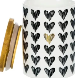Pojemniki Kuchenne*CN-112 Pojemnik średni w serduszka z bambusową pokrywą Gifto 4