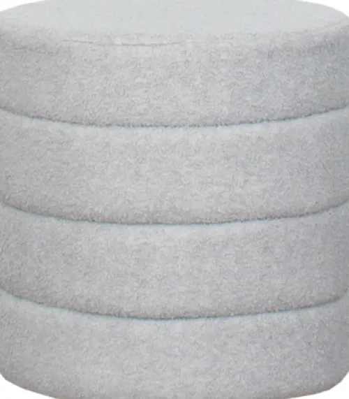 Pufy Tapicerowane|Pufy I Siedziska*CN-137 Pufa Teddy szara