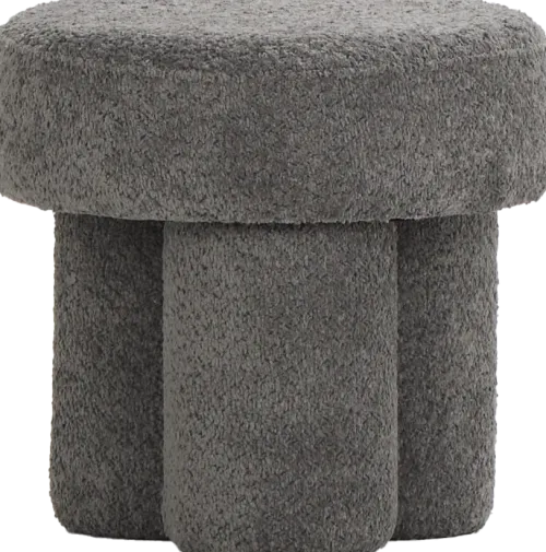 Pufy Tapicerowane|Pufy I Siedziska*CN-248 Puf Grzybek (boucle grafit)