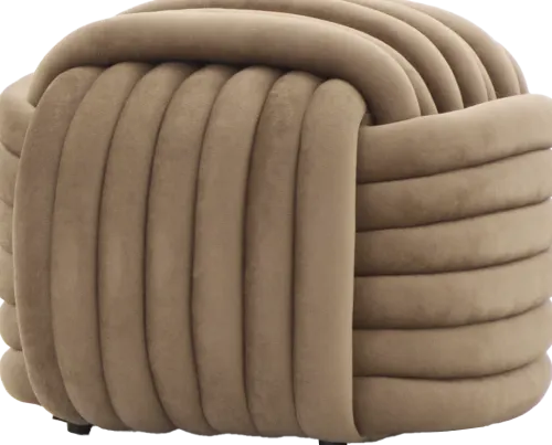 Pufy Tapicerowane*CN-101 Puf Wool 24 (brąz)