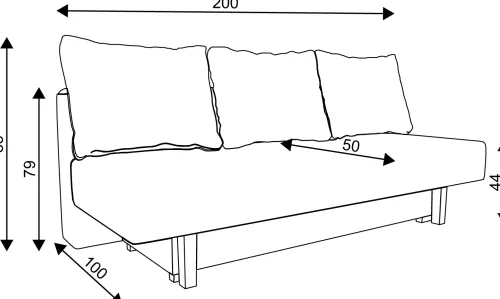 Sofy I Kanapy|Sofy Rozkładane*Bodzio Sofa Afrodyta 2 (plusz srebrzysty)