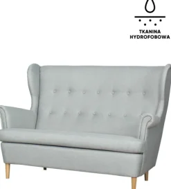 Sofy I Kanapy|Sofy Nierozkładane*Bodzio Sofa 2-osobowa Werina (elegantis jasny szary)