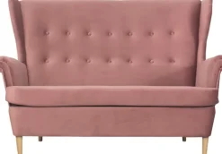 Sofy I Kanapy|Sofy Nierozkładane*Bodzio Sofa 2-osobowa Werina (plusz brudny róż)