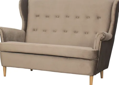 Sofy I Kanapy|Sofy Nierozkładane*Bodzio Sofa 2-osobowa Werina (plusz brąz)