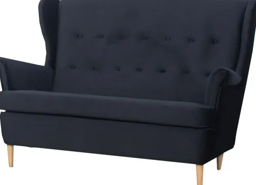 Sofy I Kanapy|Sofy Rozkładane*Bodzio Sofa 2-osobowa Werina (plusz czarny)