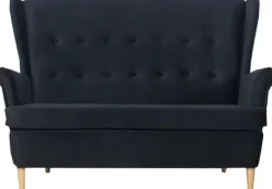 Sofy I Kanapy|Sofy Rozkładane*Bodzio Sofa 2-osobowa Werina (plusz czarny)