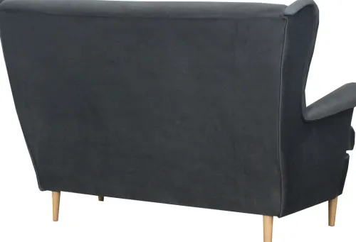 Sofy I Kanapy|Sofy Nierozkładane*Bodzio Sofa 2-osobowa Werina (plusz grafit)