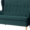 Sofy I Kanapy|Sofy Nierozkładane*Bodzio Sofa 2-osobowa Werina (plusz zieleń)