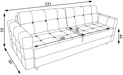 Sofy I Kanapy|Sofy Rozkładane*Bodzio Sofa Paris (diamentowy miód)