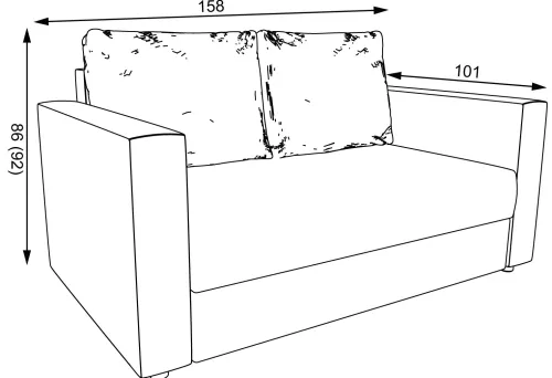 Sofy I Kanapy|Sofy Rozkładane*Bodzio Sofa rozkładana Milano (plusz brąz)