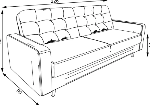 Sofy I Kanapy|Sofy Rozkładane*Bodzio Sofa Sewilla (plusz srebrzysty)