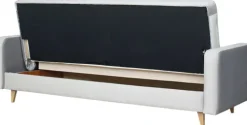 Sofy I Kanapy|Sofy Rozkładane*Bodzio Sofa Sewilla (plusz srebrzysty)