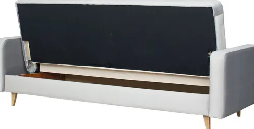 Sofy I Kanapy|Sofy Rozkładane*Bodzio Sofa Sewilla (plusz srebrzysty)