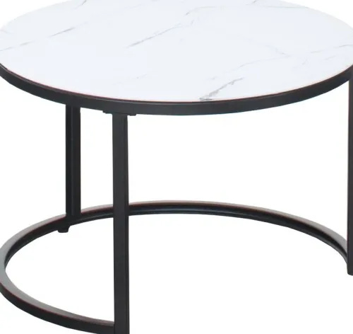 Stoliki|Stoliki I Ławy Do Salonu*CN-160 Stolik kawowy 60cm Marbi 9 (biały-marmur)