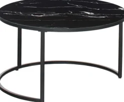 Stoliki|Stoliki I Ławy Do Salonu*CN-160 Stolik kawowy 80cm Marbi 9 (czarny-marmur)