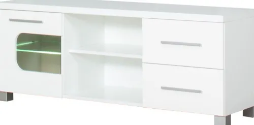 Szafki|Szafki*Bodzio Stolik RTV 138 cm Panama (biały połysk)