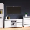 Szafki|Szafki*Bodzio Stolik RTV LED Aga (biały połysk)