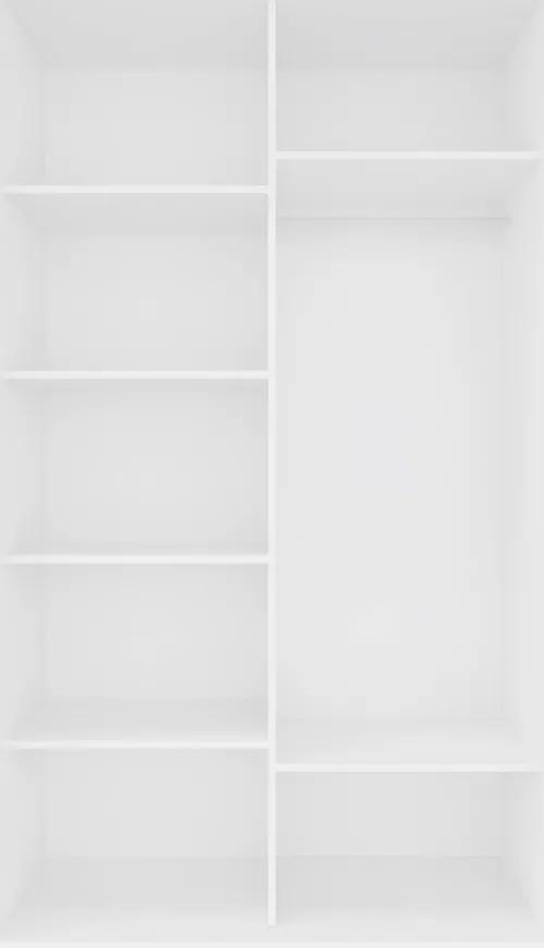 Wysokie Szafy|Szafy Przesuwne*Bodzio Szafa przesuwna 120 cm (biały połysk)