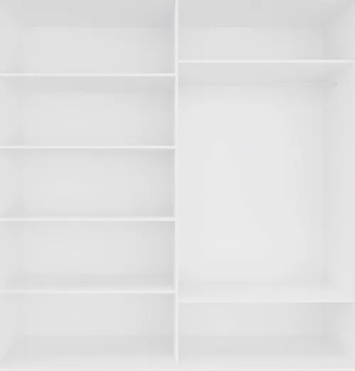 Wysokie Szafy|Szafy Przesuwne*Bodzio Szafa przesuwna 200 cm (biały połysk)
