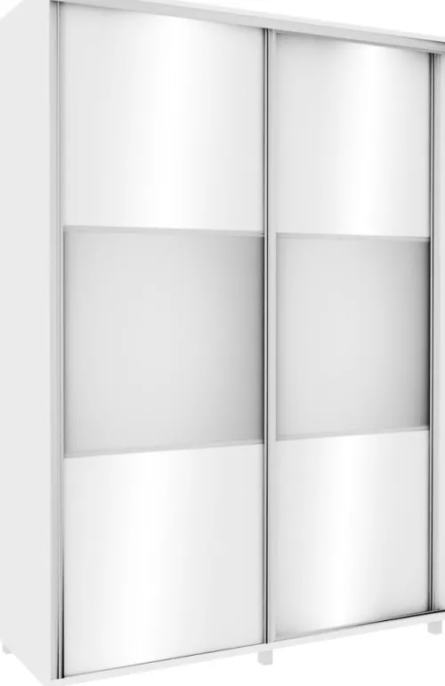 Wysokie Szafy|Szafy Z Lustrem*Bodzio Szafa przesuwna 150 cm lustra (biały polysk)